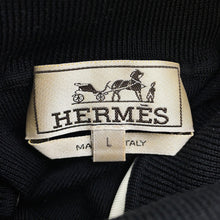 Load image into Gallery viewer, HERMES Turtleneck sweater by Soie decadree Size L Black Wool Silk