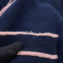 将图像加载到图库查看器中,CHANEL No5Button Collarless Cardigan Size 36 NavyP70793 K10084 NC238 Cashmere100%