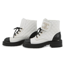 Load image into Gallery viewer, CHANEL CC Logo High-Top Sneakers White/BlackG36424 Leather Size 36H