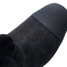 Load image into Gallery viewer, CHANEL Camellia short boots BlackG45310 suede Size 37C