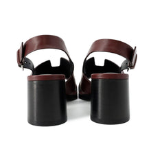 将图像加载到图库查看器中,HERMES Elbe Bordeaux Box Calf Leather Size 38