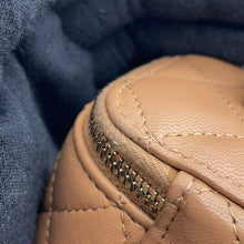 Load image into Gallery viewer, CHANEL Matelasse Top Handle Chain Vanity Bag BeigeAP2199 Lambskin