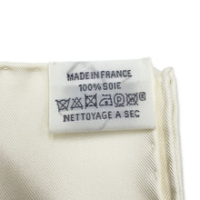 Load image into Gallery viewer, HERMES Carre Brides de Gala en fleurs Size 90 White/Blue・Glacier/Green Silk100%