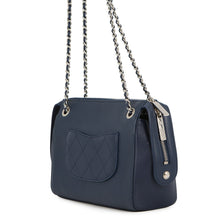 将图像加载到图库查看器中,CHANEL Chain Shoulder Bag Navy Lambskin