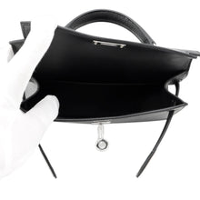 将图像加载到图库查看器中,HERMES Mini Kelly 2 Black Epsom Size K PN 575 AT