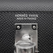 将图像加载到图库查看器中,HERMES Mini Kelly 2 Black Epsom Size K PN 575 AT