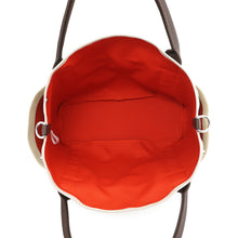 Load image into Gallery viewer, HERMES Sucked Pansage Groom Beige・Sabour/Feu Toile Chevrons Canvas