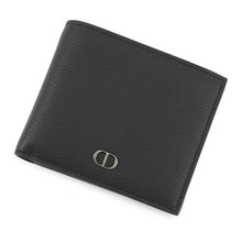 将图像加载到图库查看器中,Dior CD Icon Bi-fold Wallet Black2ESBC027CDI_H00N Grained CalfLeather
