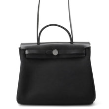 Load image into Gallery viewer, HERMES HERMES Her Zip Black Toile Military Vache Hunter Leather Size PM
