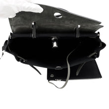 Load image into Gallery viewer, HERMES HERMES Her Zip Black Toile Military Vache Hunter Leather Size PM