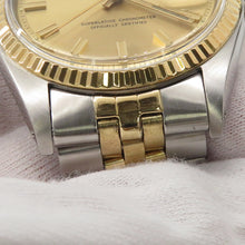 将图像加载到图库查看器中,ROLEX Datejust Wide Boy W36mm Stainless Steel K18YG Champagne Dial1601