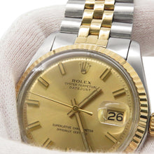 将图像加载到图库查看器中,ROLEX Datejust Wide Boy W36mm Stainless Steel K18YG Champagne Dial1601