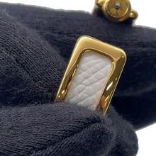 Load image into Gallery viewer, HERMES Olymp Earrings White Epsom Gold Plated