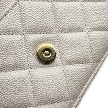 Load image into Gallery viewer, CHANEL CC Logo Chain Wallet White Caviar Leather