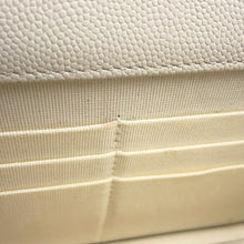 Load image into Gallery viewer, CHANEL CC Logo Chain Wallet White Caviar Leather