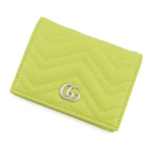 Load image into Gallery viewer, GUCCI GG Marmont Bifold Wallet Light Green466492 Leather