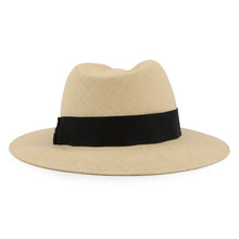 Load image into Gallery viewer, CHANEL CC Logo Ribbon Straw Hat Size M Beige/Black Straw100%