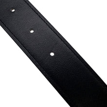将图像加载到图库查看器中,HERMES Yachting Belt Size 95/1.3" Black/Gold Box Calf Leather Epsom