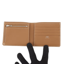 将图像加载到图库查看器中,HERMES HSellier Compact Wallet Gold Evercolor
