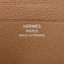 将图像加载到图库查看器中,HERMES HSellier Compact Wallet Gold Evercolor