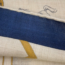 Load image into Gallery viewer, HERMES Giant Square LES CHEVAUX DECHAINES Spring/Summer 2024 Size 140 Marine/Natural/Gris Cashmere70% Silk30%
