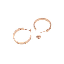 将图像加载到图库查看器中,CARTIER Love Hoop Earrings Size Medium ModelB8301433 18K Pink Gold