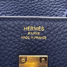将图像加载到图库查看器中,HERMES Birkin Blue Abysse Togo Leather Size 25