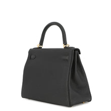 将图像加载到图库查看器中,HERMES Kelly Retourne Black Togo Leather Size 28