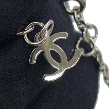 Load image into Gallery viewer, CHANEL CC Logo Rhinestone Faux Pearl Necklace SilverABF723 B20573 U0937 Metal Rhinestone Faux Pearl