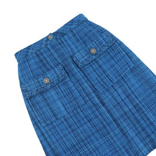 Load image into Gallery viewer, CHANEL 2020 Resort Collection Checkered Tweed Skirt Size 34 BlueP62625 V46600 MG152 Cotton53% Wool 35% Polyamide12%