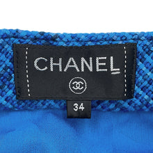 Load image into Gallery viewer, CHANEL 2020 Resort Collection Checkered Tweed Skirt Size 34 BlueP62625 V46600 MG152 Cotton53% Wool35% Polyamide12%