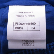 Load image into Gallery viewer, CHANEL 2020 Resort Collection Checkered Tweed Skirt Size 34 BlueP62625 V46600 MG152 Cotton53% Wool 35% Polyamide12%