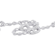 将图像加载到图库查看器中,HERMES Chaine d'Ancre Farandole Bracelet Size SH SV925
