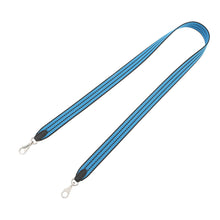 Load image into Gallery viewer, HERMES Bandouliere Sangle Cortage Blue/Black Canvas Swift Leather