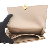 Load image into Gallery viewer, LOEWE Pebble Continental Wallet SandCANBACWX01 2150 Shiny Nappa Calf Leather