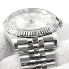 将图像加载到图库查看器中,ROLEX Datejust W36mm Stainless Steel K18WG Silver Dial126234