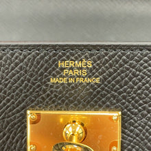Load image into Gallery viewer, HERMES Kelly wallet long to go Black Epsom