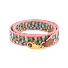 Load image into Gallery viewer, HERMES Bandouliere Rose d'Eté / White / Rouge Vif / Gold Canvas Swift Leather Size 4.4"x1"