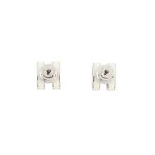 Load image into Gallery viewer, HERMES Pop Ash Earrings Size Mini White Metal Lacquer