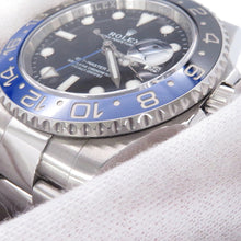 将图像加载到图库查看器中,ROLEX GMT MasterII W40mm Stainless Steel Black Dial116710BLNR