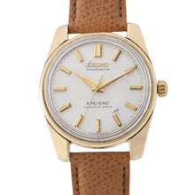 Load image into Gallery viewer, SEIKO King Seiko Chronometer W37mm Stainless Steel Leather Silver Dial4420-9990