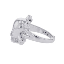 将图像加载到图库查看器中,Dior Tet du Maure Skull Ring Size 55/#15 18K White Gold