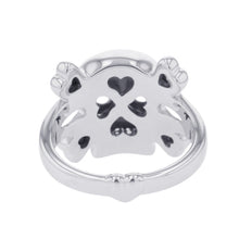 将图像加载到图库查看器中,Dior Tet du Maure Skull Ring Size 55/#15 18K White Gold