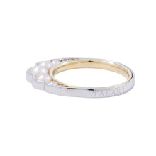 将图像加载到图库查看器中,TASAKI Liquid Sculpture Pearl Ring Size Approximately No. 10 K18YG Pt900