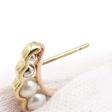 Load image into Gallery viewer, TASAKI Liquid Sculpture Pearl Earrings Pt900 K18YG K18PG