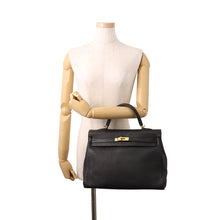 Load image into Gallery viewer, HERMES Kelly Retourne Black Togo Leather Size 35