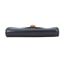 Load image into Gallery viewer, HERMES Wood Shoulder Bag Navy Box Calf Leather