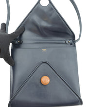 Load image into Gallery viewer, HERMES Wood Shoulder Bag Navy Box Calf Leather