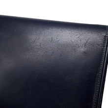 Load image into Gallery viewer, HERMES Wood Shoulder Bag Navy Box Calf Leather
