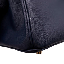 将图像加载到图库查看器中,HERMES Birkin Contour Blue Indigo/Rouge H Epsom Size 25